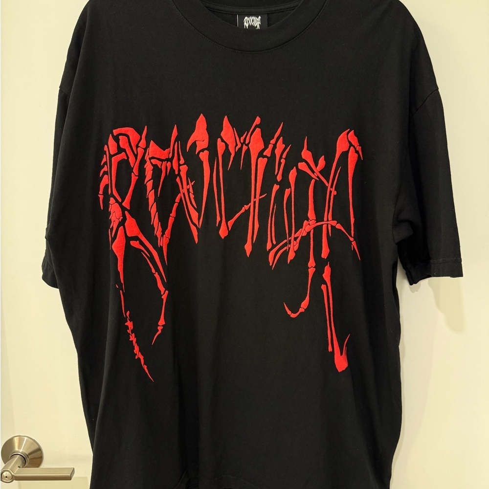 Revenge Clothing Black Tee with Red Graphic